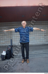 Whole Body Man T poses White Casual Slim Standing Street photo references